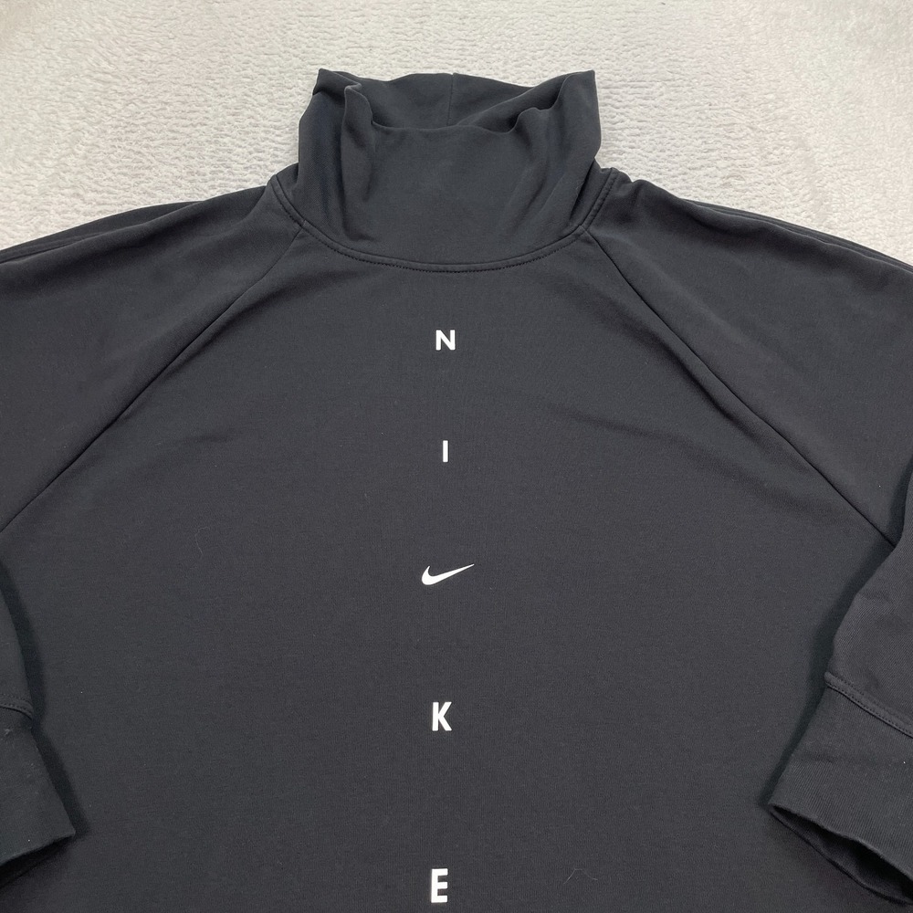 Nike Get Fit Thermal Fleece Cowl Neck Pullover Women's Size 3XL CZ6451 Black - Picture 2 of 8